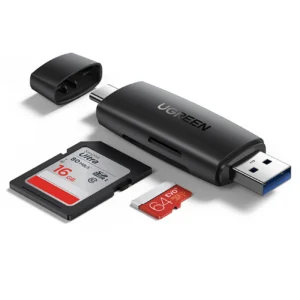 Ugreen adapter SD / micro SD card reader (USB-A / USB-C) black (CM304)eng
