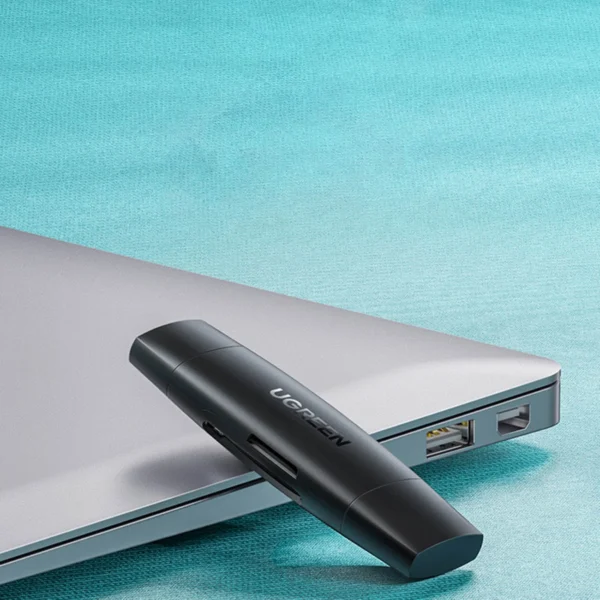 Ugreen adapter SD / micro SD card reader (USB-A / USB-C) black (CM304)eng