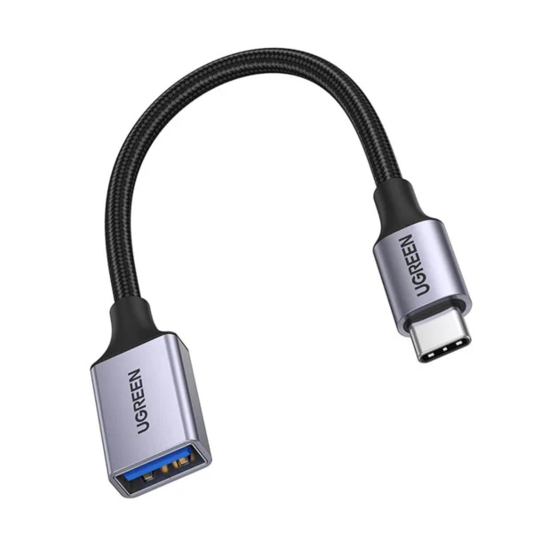 Ugreen OTG adapter cable USB-C (male) - USB-A (female) 5Gb/s 0.15m black (US378)eng