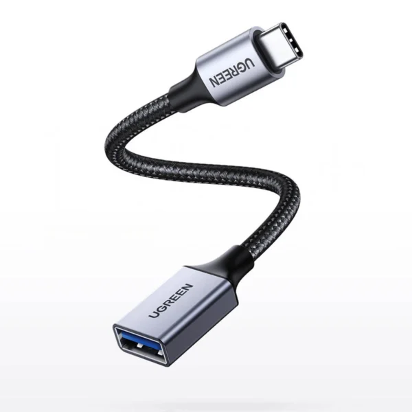Ugreen OTG adapter cable USB-C (male) - USB-A (female) 5Gb/s 0.15m black (US378)eng