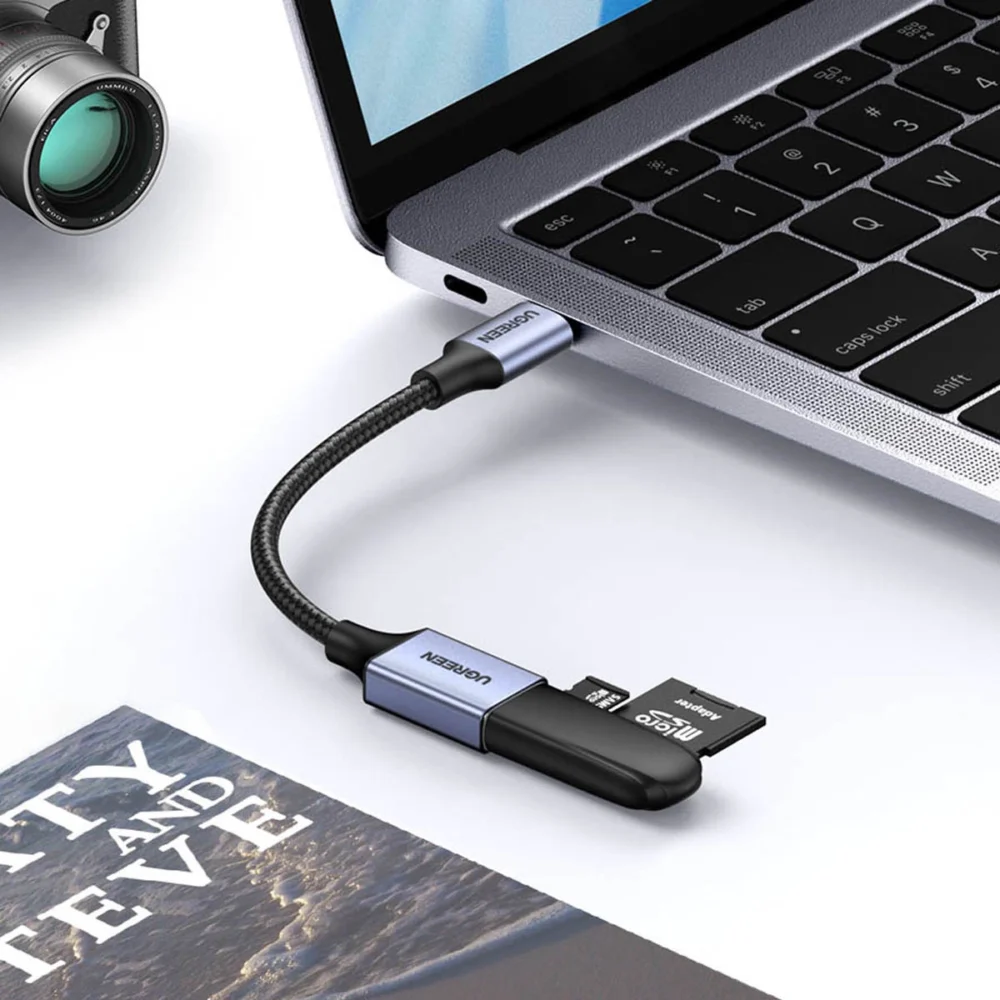 Ugreen OTG adapter cable USB-C (male) - USB-A (female) 5Gb/s 0.15m black (US378)eng