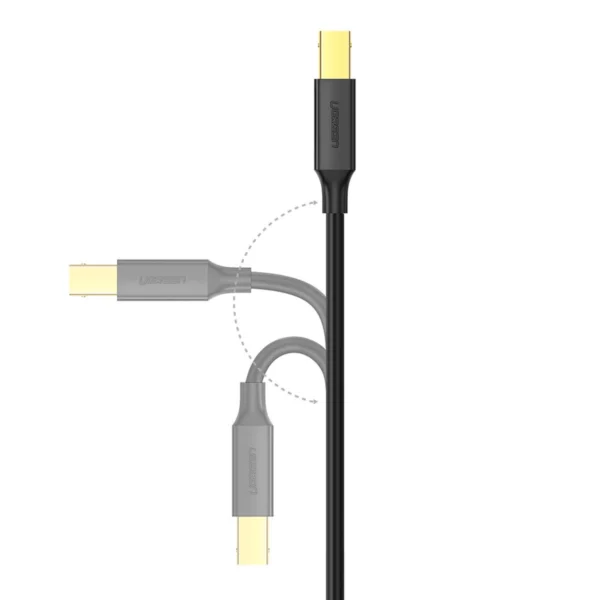 Ugreen printer cable USB-A - USB-B 480Mb/s 5m black (US135)eng