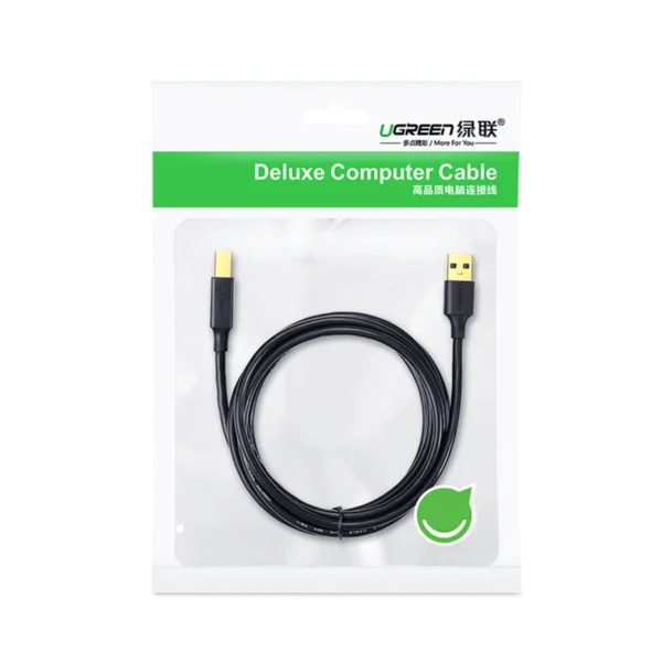 Ugreen printer cable USB-A - USB-B 480Mb/s 5m black (US135)eng