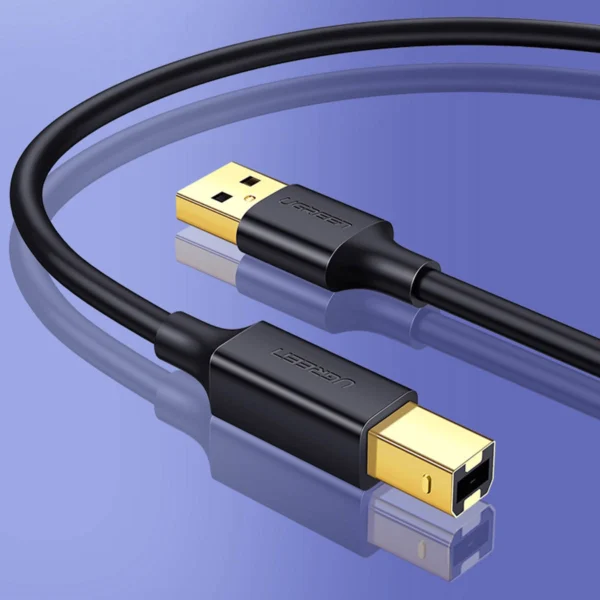 Ugreen printer cable USB-A - USB-B 480Mb/s 5m black (US135)eng