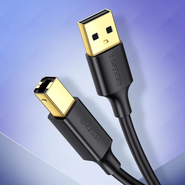 Ugreen printer cable USB-A - USB-B 480Mb/s 5m black (US135)eng