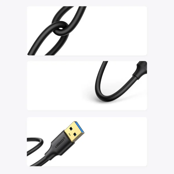 Ugreen US128 10369 USB-A 3.0 / USB-A 3.0 5Gb/s 0.5m cable - blackeng
