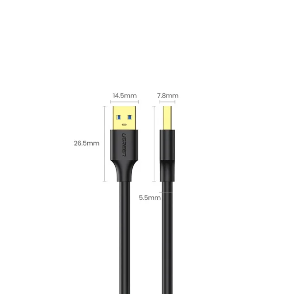 Ugreen US128 10369 USB-A 3.0 / USB-A 3.0 5Gb/s 0.5m cable - blackeng