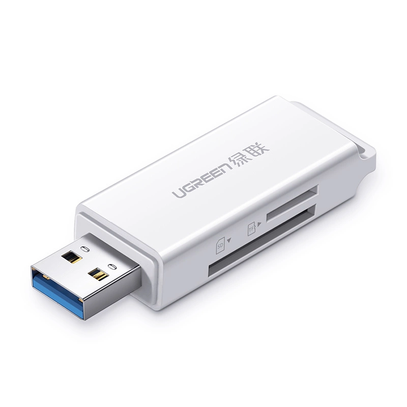 Ugreen portable TF/SD card reader for USB 3.0 white (CM104)eng