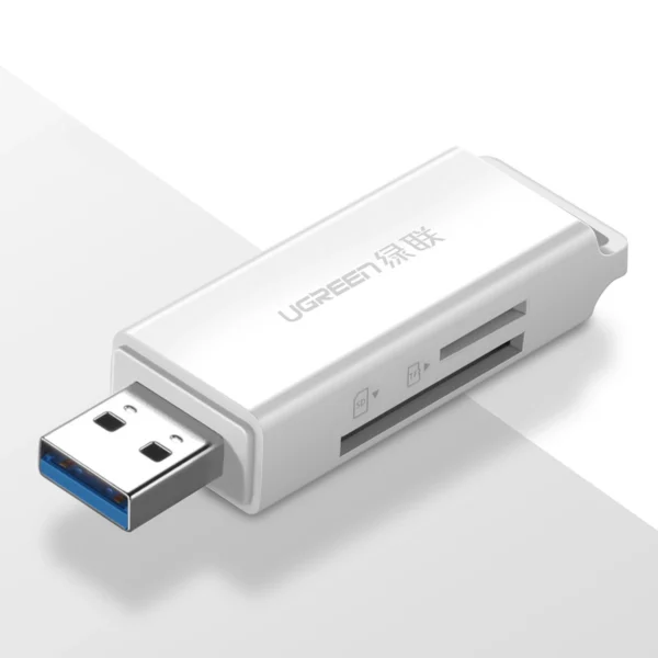 Ugreen portable TF/SD card reader for USB 3.0 white (CM104)eng