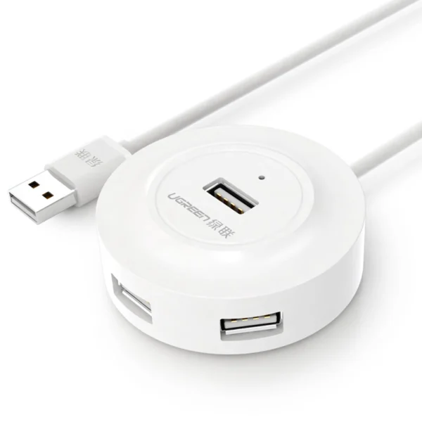 Ugreen HUB USB2.0 4x USB-A 480Mbps 1m white (CR106)eng