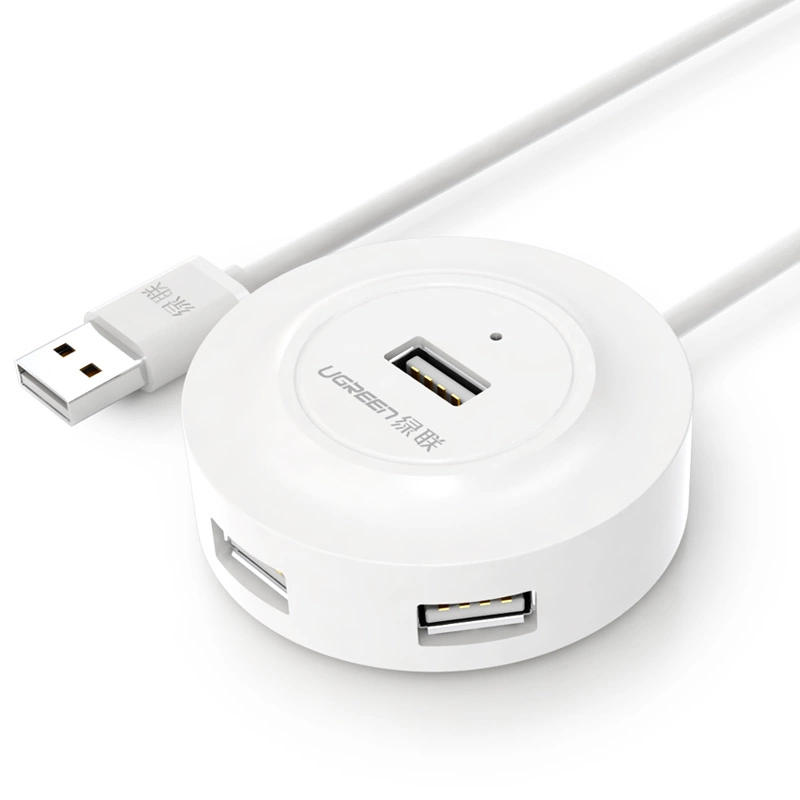 Ugreen HUB USB2.0 4x USB-A 480Mbps 1m white (CR106)eng