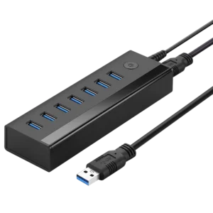 Ugreen multifunctional HUB 7in1 USB-A - 7xUSB-A 5Gb/s black (US219)eng