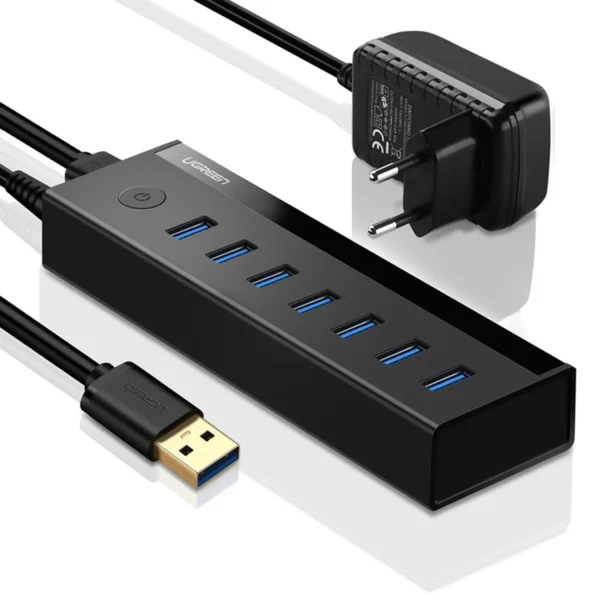 Ugreen multifunctional HUB 7in1 USB-A - 7xUSB-A 5Gb/s black (US219)eng