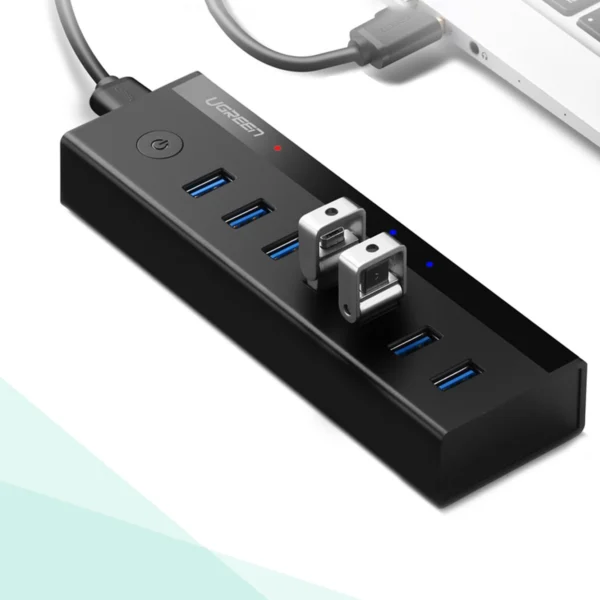 Ugreen multifunctional HUB 7in1 USB-A - 7xUSB-A 5Gb/s black (US219)eng