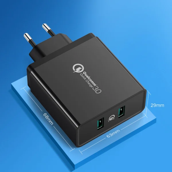 Ugreen charger 2xUSB-A 36W QC3.0 black (CD161)eng