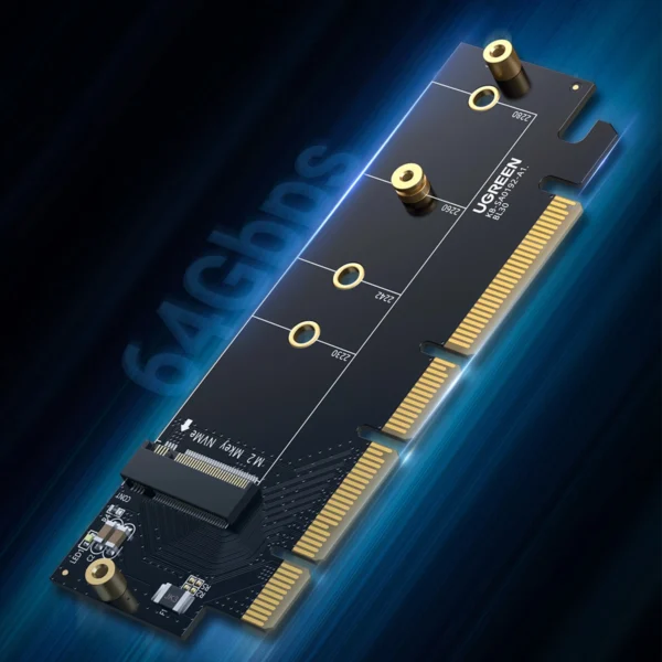Ugreen CM465 PCIe 4.0 x4 to M.2 NVMe M-Key Expansion Card - Blackeng