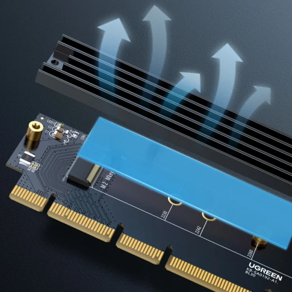 Ugreen CM465 PCIe 4.0 x4 to M.2 NVMe M-Key Expansion Card - Blackeng