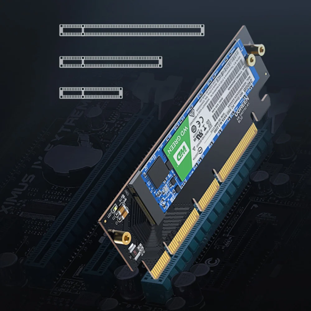 Ugreen CM465 PCIe 4.0 x4 to M.2 NVMe M-Key Expansion Card - Blackeng