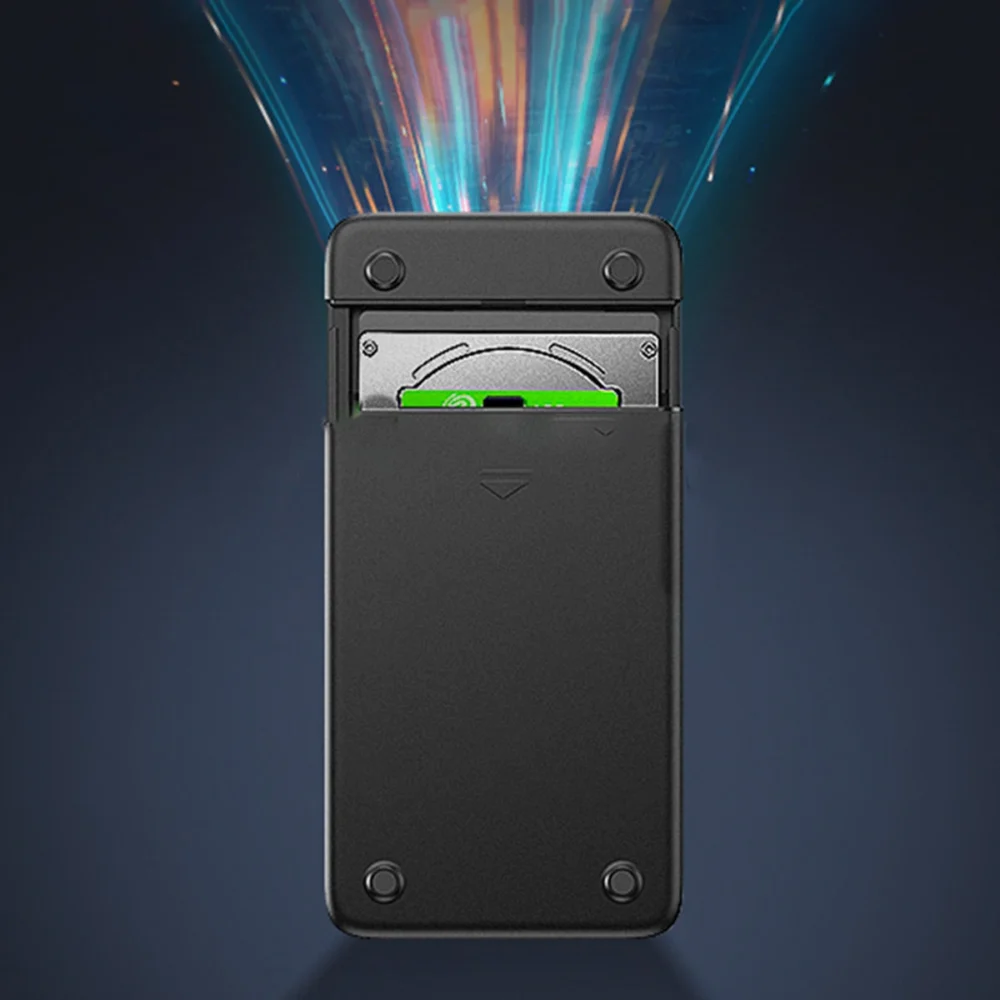 Ugreen pocket SSD / HDD enclosure 2.5'' SATA built-in USB-A cable black (CM352)eng