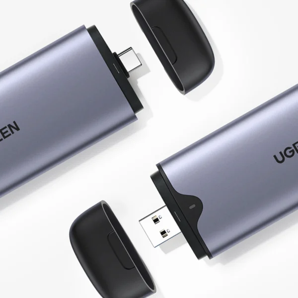 Ugreen Pocket Drive Enclosure M.2 M-Key (USB-C / USB-A 10Gb/s) gray (CM353)eng