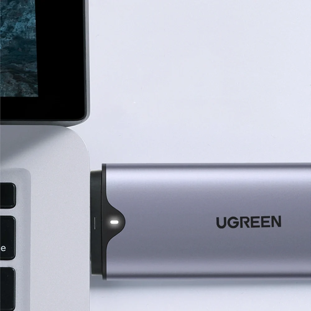 Ugreen Pocket Drive Enclosure M.2 M-Key (USB-C / USB-A 10Gb/s) gray (CM353)eng