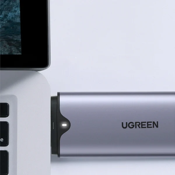 Ugreen Pocket Drive Enclosure M.2 M-Key (USB-C / USB-A 10Gb/s) gray (CM353)eng