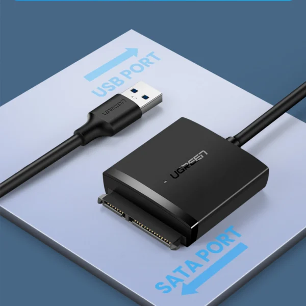 Ugreen USB3.0 adapter for 2.5'' / 3.5'' SATA disk black (CM257)eng