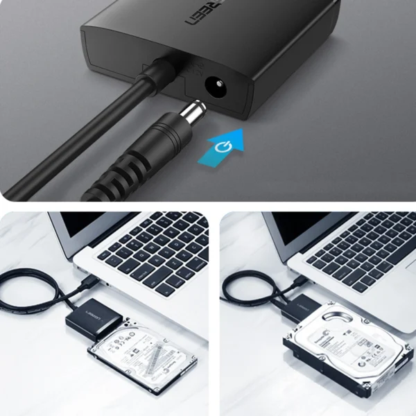 Ugreen USB3.0 adapter for 2.5'' / 3.5'' SATA disk black (CM257)eng
