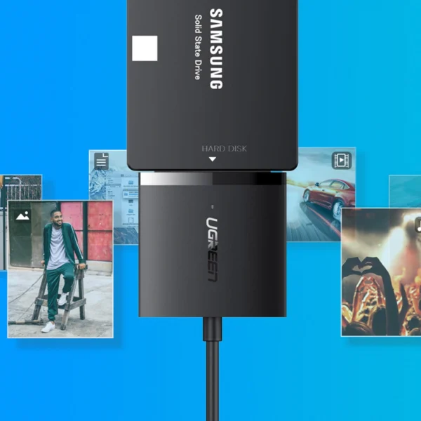 Ugreen USB3.0 adapter for 2.5'' / 3.5'' SATA disk black (CM257)eng