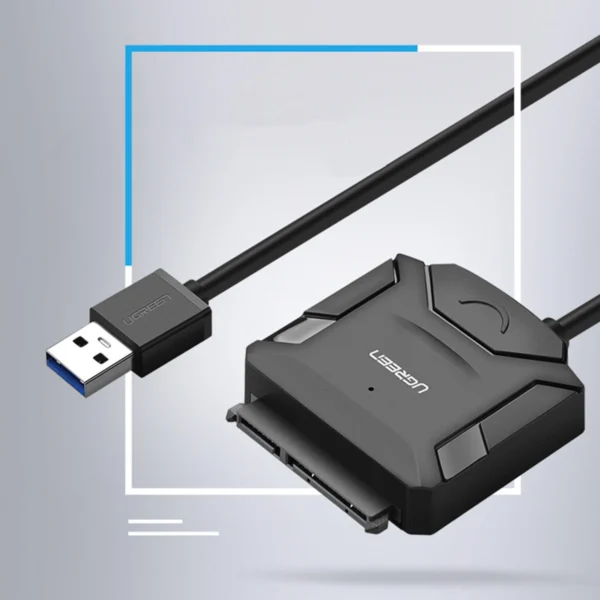 Ugreen adapter cable for 2.5'' / 3.5'' drive (USB-A 3.0 - SATA) black (CR108)eng