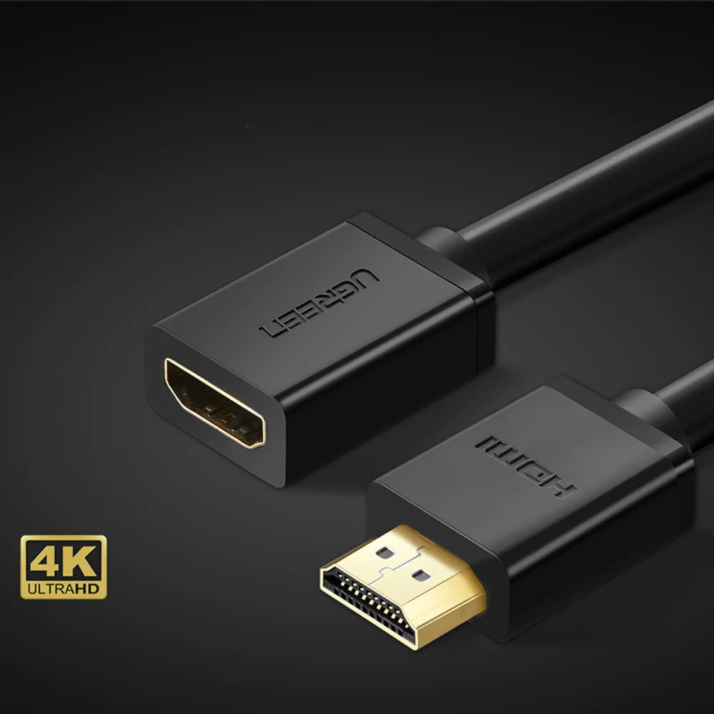 Ugreen HD107 10141 HDMI (Male) - HDMI (Female) 4K Cable 1m - Blackeng