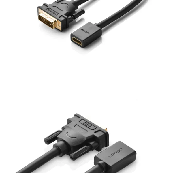 Ugreen cable adapter cable DVI (male) - HDMI (female) 0.15m black (20118)eng