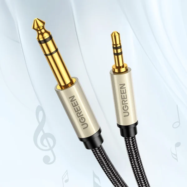 Ugreen AV127 10625 audio TRS cable mini jack 3.5mm / jack 6.35mm 1m - grayeng