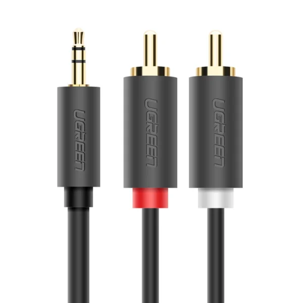 Ugreen AV102 10511 cable 3.5 mm mini jack (male) / 2RCA (male) 1.5m - grayeng