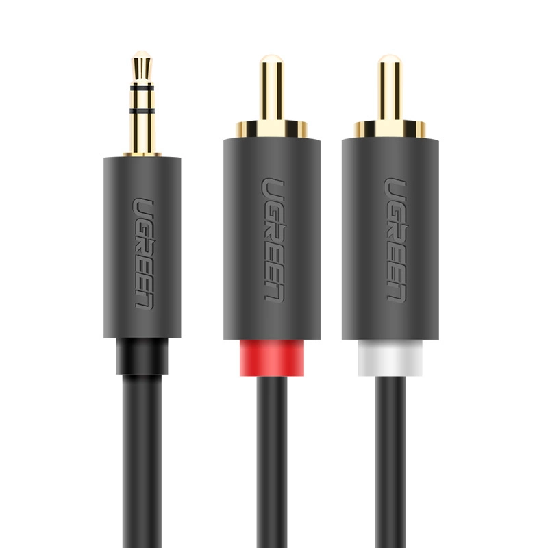 Ugreen AV102 10511 cable 3.5 mm mini jack (male) / 2RCA (male) 1.5m - grayeng