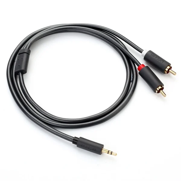 Ugreen AV102 10511 cable 3.5 mm mini jack (male) / 2RCA (male) 1.5m - grayeng