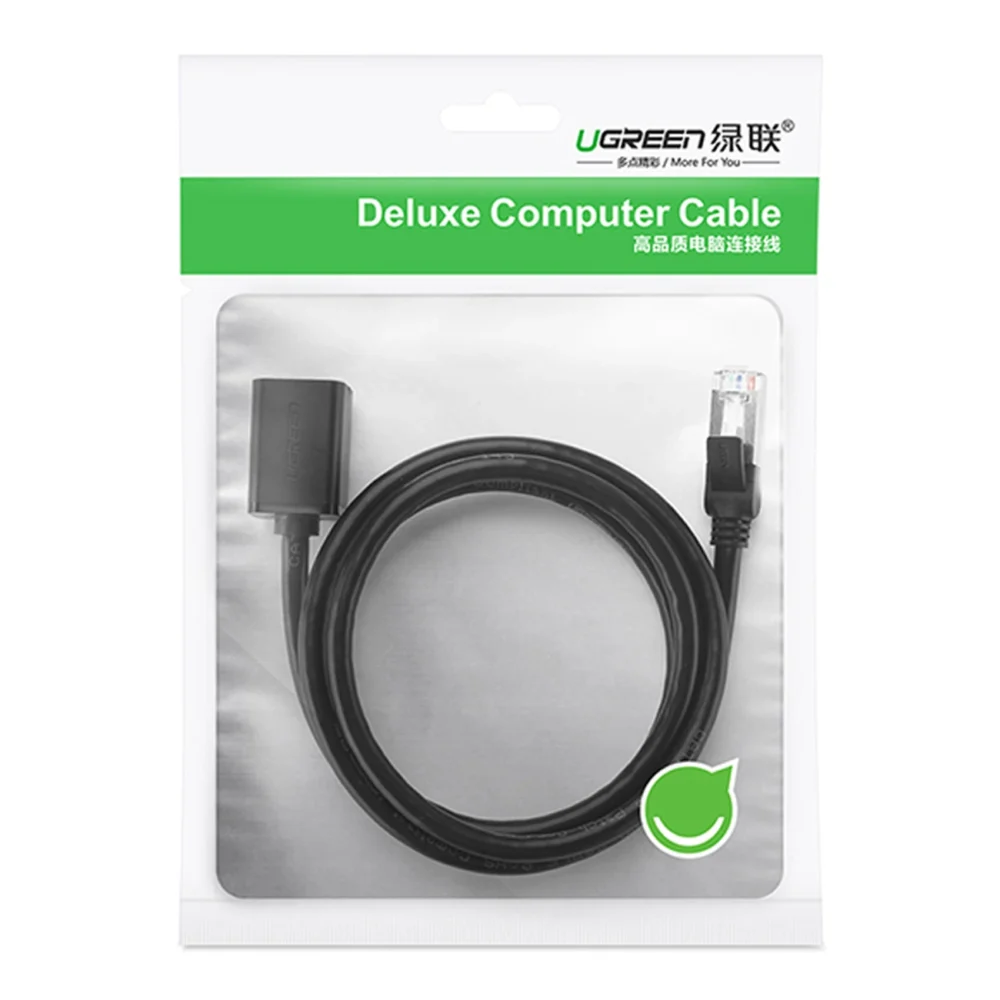 Ugreen NW112 11278 Network Ethernet Cable RJ45 (female) - RJ45 (male) F/UTP Cat. 6 1 Gbps 0.5m - blackeng
