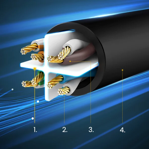 Ugreen LAN Ethernet U/UTP Cat. 6 1000Mbps 15m Black (NW102)eng