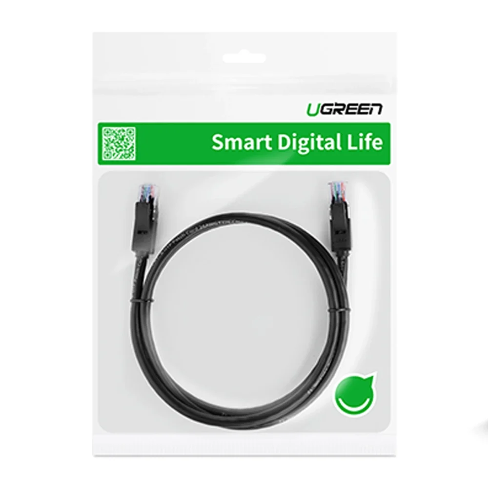Ugreen LAN Ethernet U/UTP Cat. 6 1000Mbps 15m Black (NW102)eng