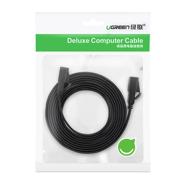 Ugreen Ethernet patch cord U/FTP Cat. 7 10Gb/s flat 0.5m black (NW106)eng
