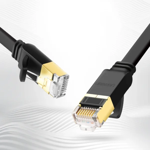 Ugreen Ethernet patch cord U/FTP Cat. 7 10Gb/s flat 0.5m black (NW106)eng