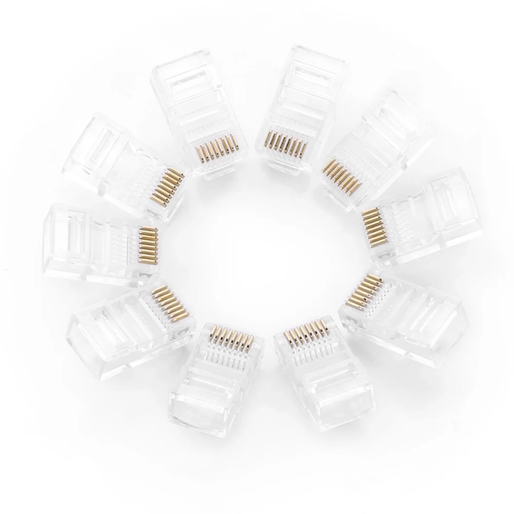 Ugreen 100x plug end RJ45 8P8C (UTP Cat. 5 / Cat. 5e) transparent (NW110)eng