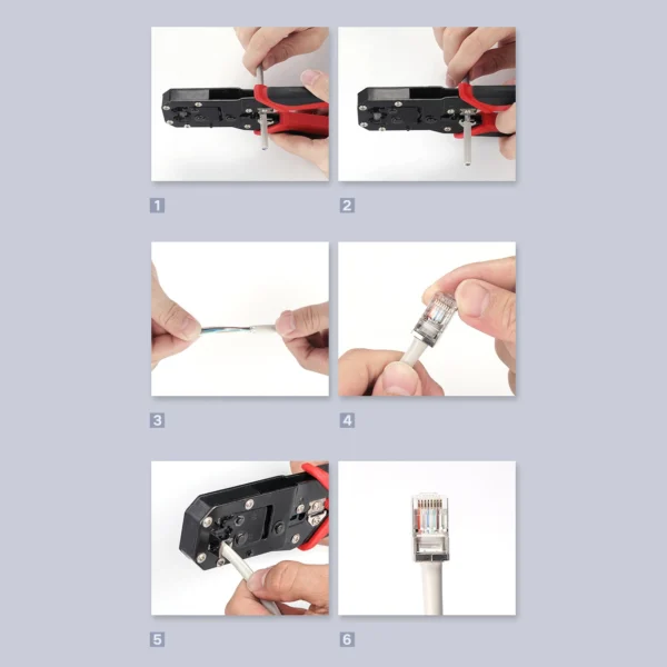Ugreen 10x plug end RJ45 8P8C (UTP Cat. 6 / Cat. 5 / Cat. 5e) silver (NW111)eng