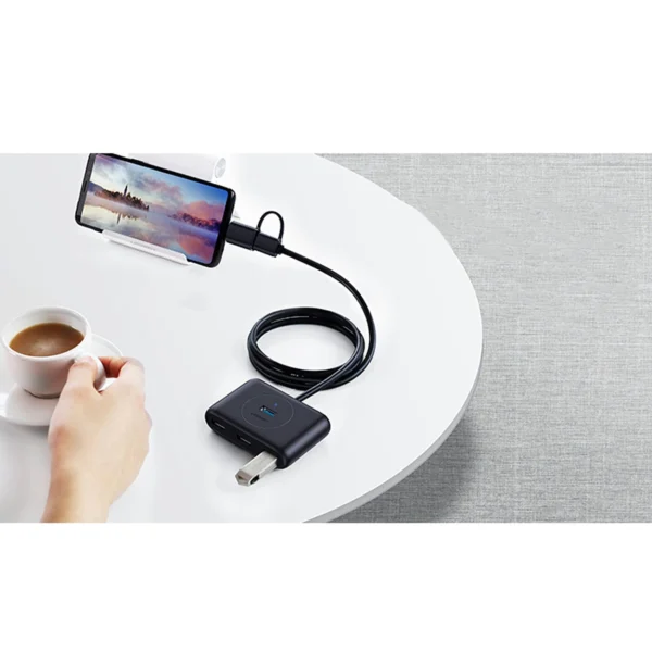 Ugreen HUB 4in1 USB-C - 4xUSB 3.0 5Gb/s 1m black (CR113)eng