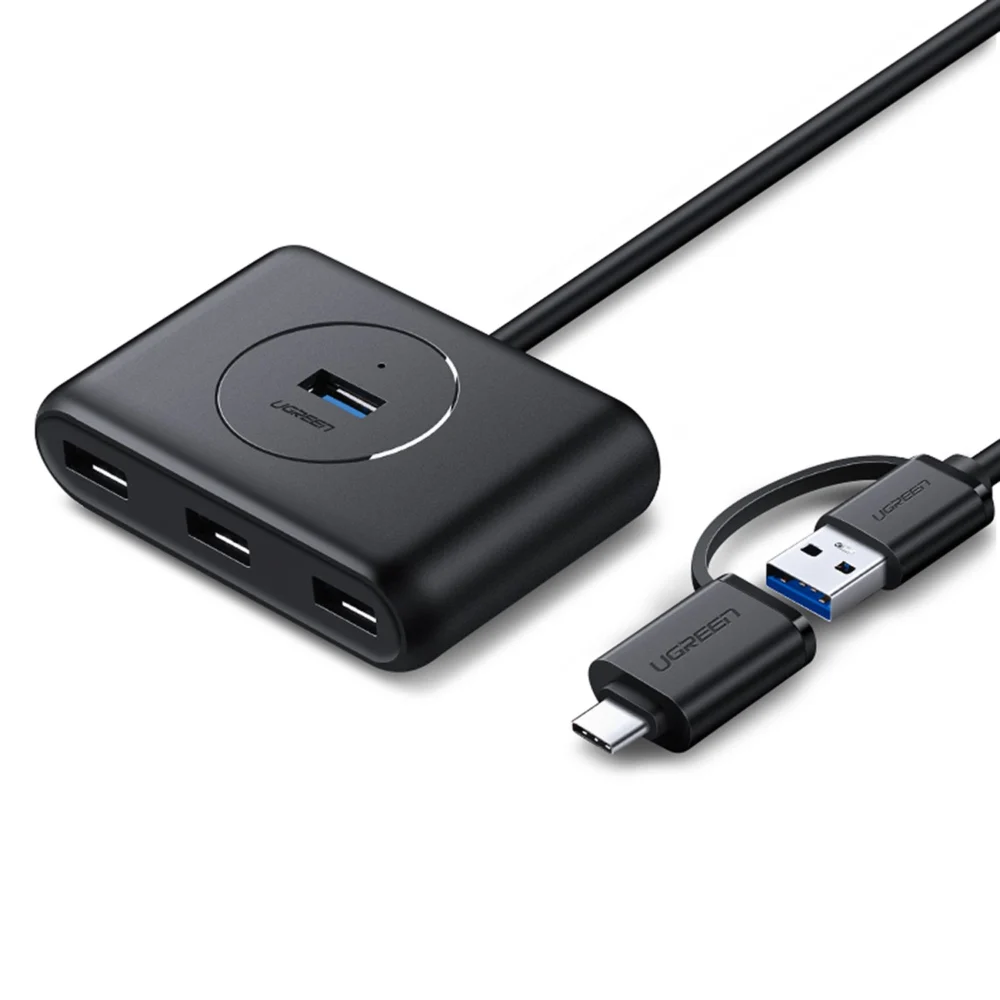 Ugreen HUB 4in1 USB-C - 4xUSB 3.0 5Gb/s 1m black (CR113)eng