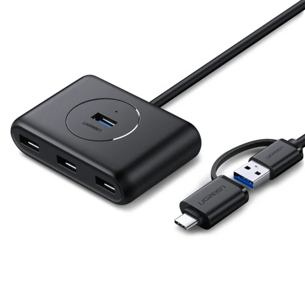 Ugreen HUB 4in1 USB-C - 4xUSB 3.0 5Gb/s 1m black (CR113)eng