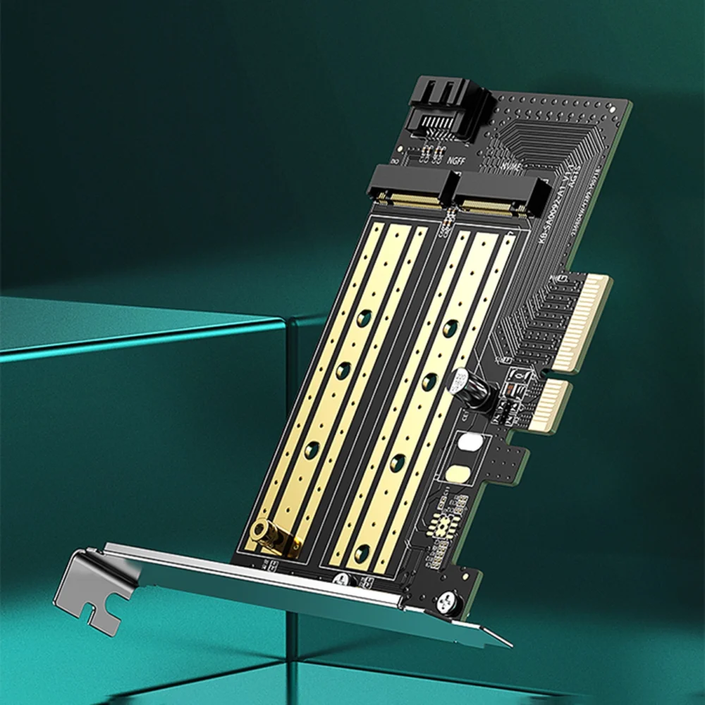 Ugreen expansion card adapter PCIe 3.0 x4 to SSD M.2 M-Key / M.2 B-Key black (CM302)eng