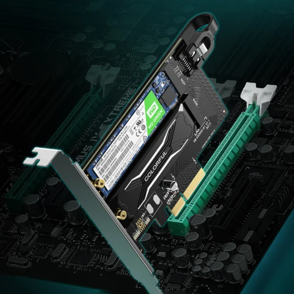 Ugreen expansion card adapter PCIe 3.0 x4 to SSD M.2 M-Key / M.2 B-Key black (CM302)eng