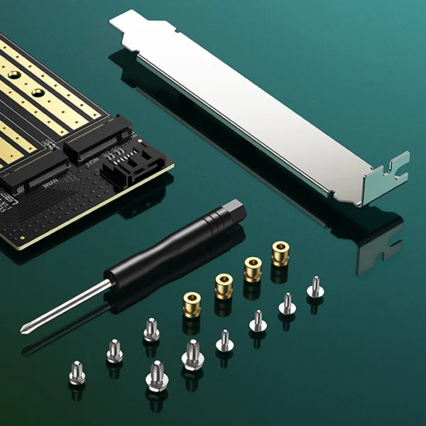 Ugreen expansion card adapter PCIe 3.0 x4 to SSD M.2 M-Key / M.2 B-Key black (CM302)eng