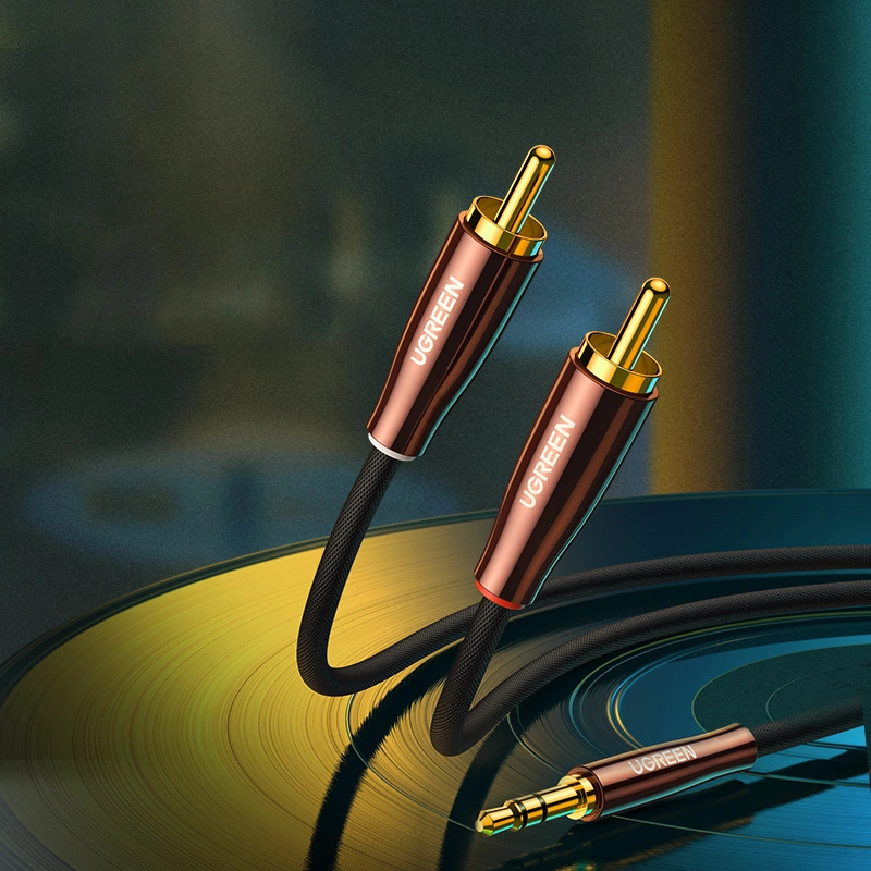 Ugreen cable audio cable 3.5 mm mini jack (male) - 2RCA (male) 2m copper (AV170)eng